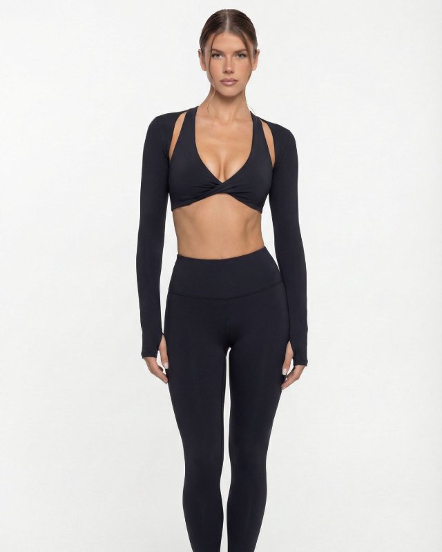Nude Feel Soft Quick Dry Yoga Long Sleeve Set