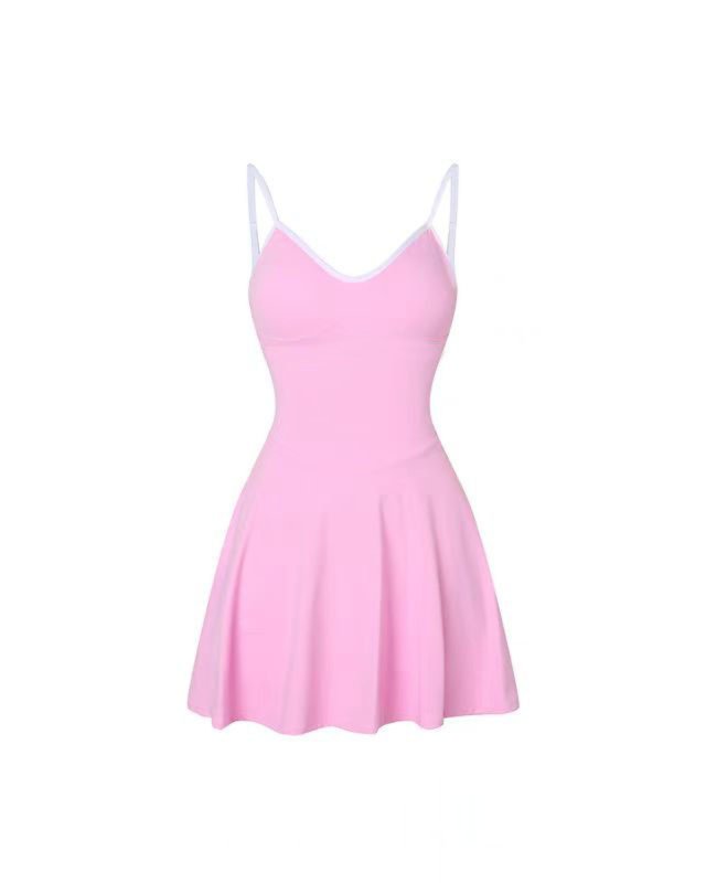 Buttery Soft Yoga Chest Pad Anti-Exposure Tennis Dress
